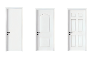 Modern Moulded Interior Wooden Door with White Primer Finish for Residential Use