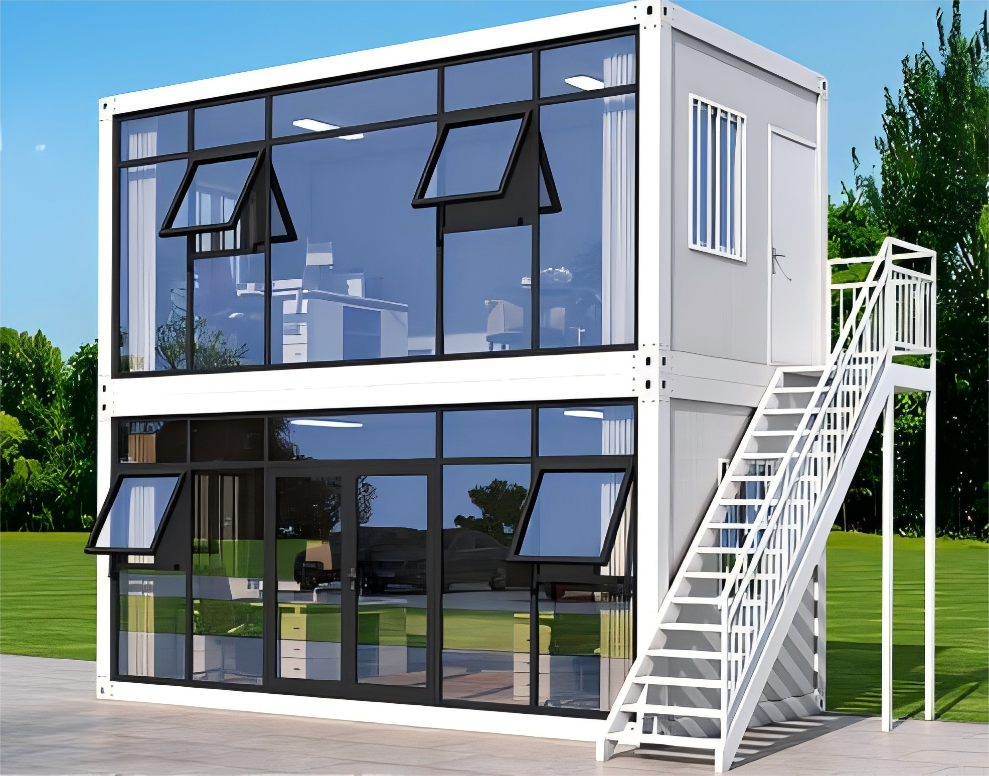 Modern Modular Office Container with Glass Facade - Image 6