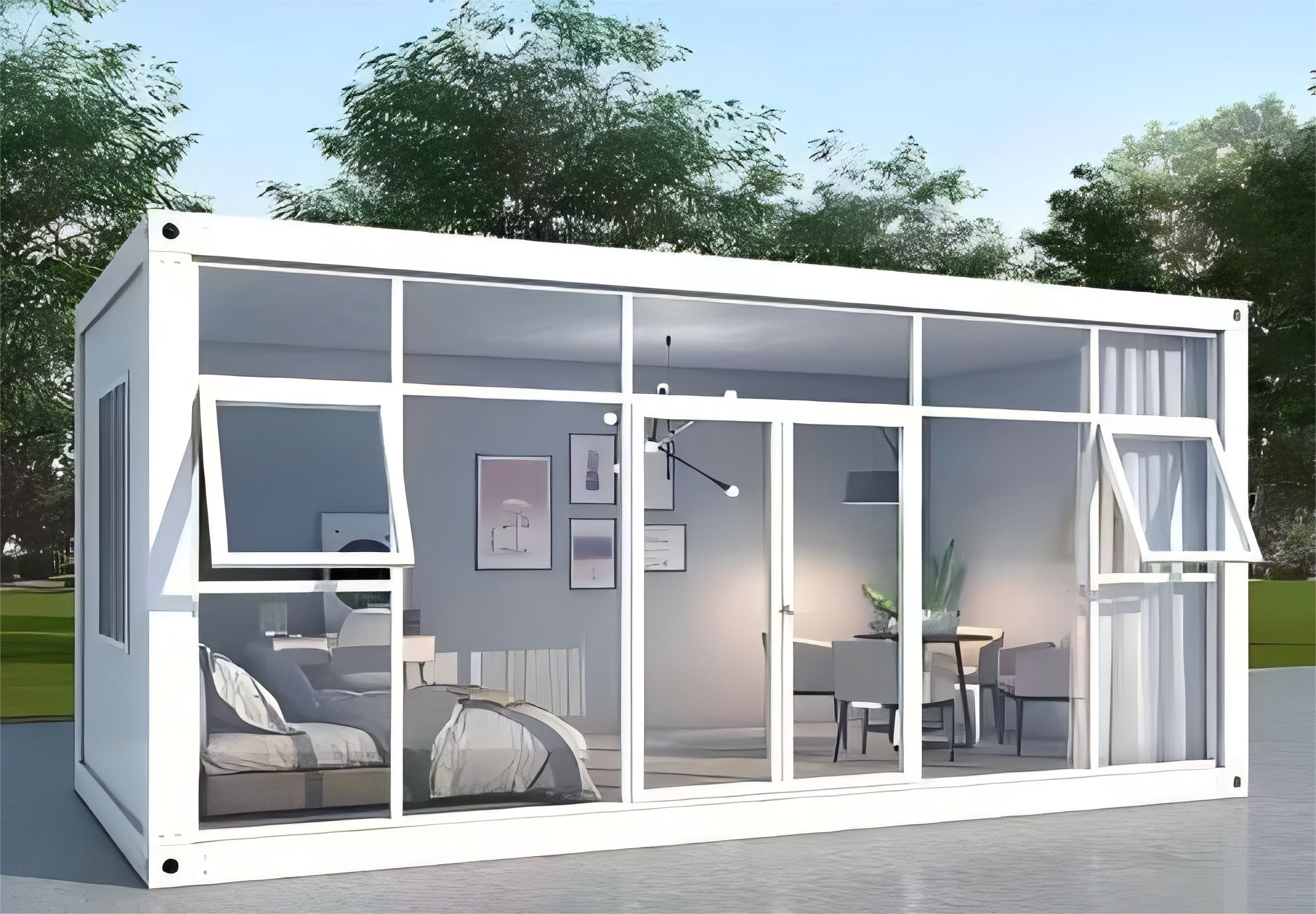 Modern Modular Office Container with Glass Facade - Image 8