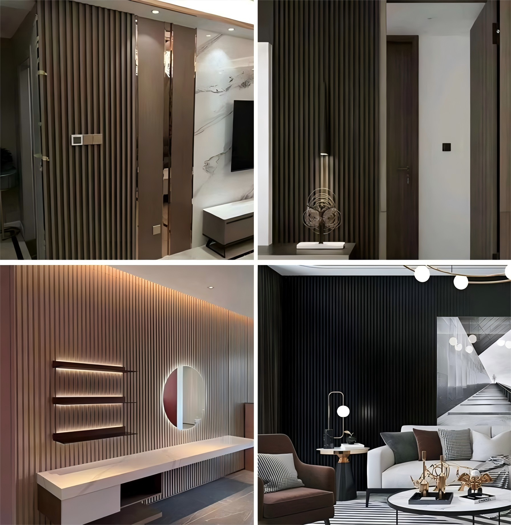 WPC Bamboo Wood Fiber Grille Wall Panels for Interior Wall Cladding - Image 6