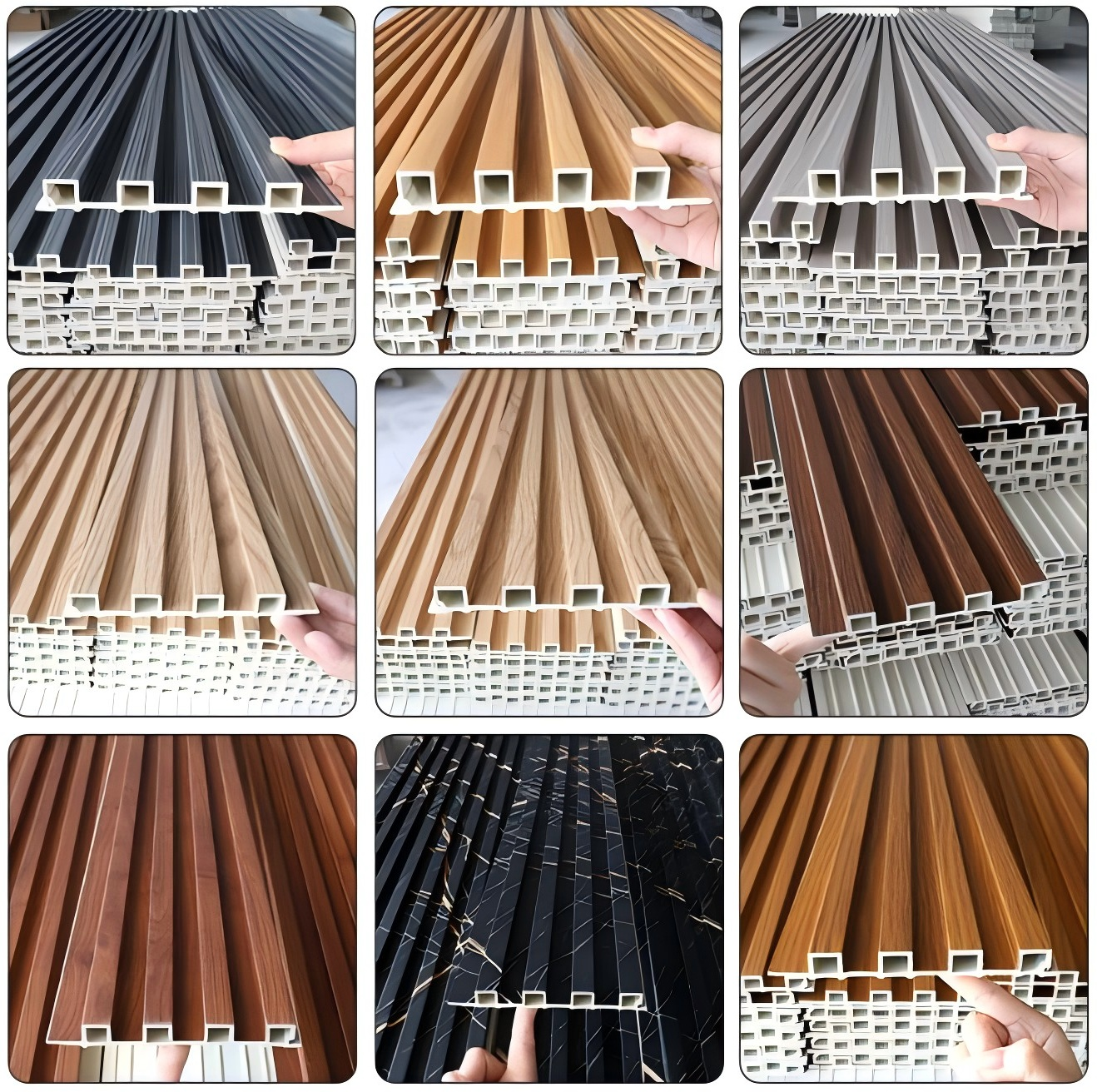 WPC Bamboo Wood Fiber Grille Wall Panels for Interior Wall Cladding - Image 5